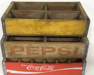 Antique Wood Soda Crates