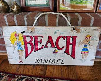 Sanibel Beach wooden sign