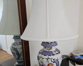Pair Lamps Asian inspired