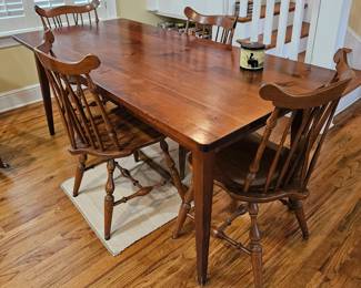 Vintage Pine dining Table with 4 Chairs
Table is 72 x 34 inches.