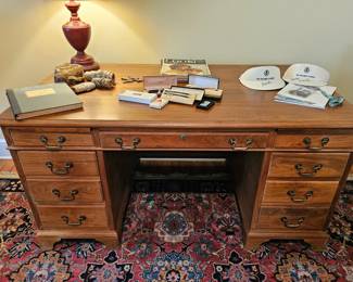 Another View of the Antique Desk from the American Express Office in NY City
Measures 59 x 34 x 30 inches.
