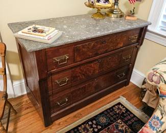Edwardian Marble top Chest