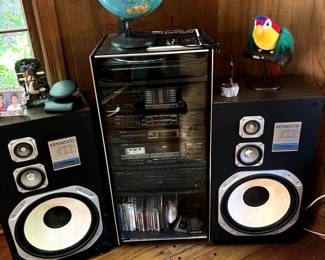 Vintage stereo speakers and equipment