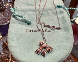 Tiffany & Co. sterling Bow Ribbon Necklace