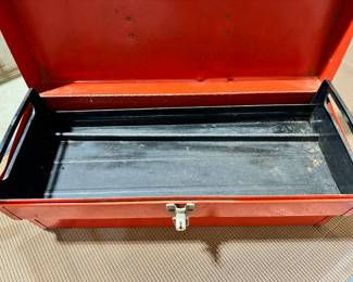 Vintage MoPar Dodge Scat Pack toolbox with original tray