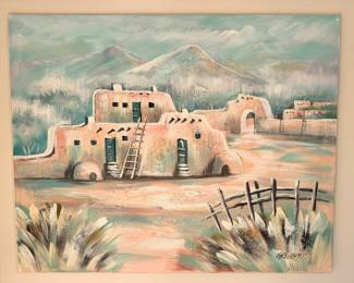 40” x 50” original Pueblo painting by Gregory C. 