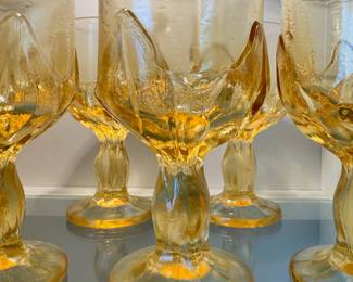 44 piece set of Franciscan “Mirasol” china and Tiffan “Franciscan” goblets