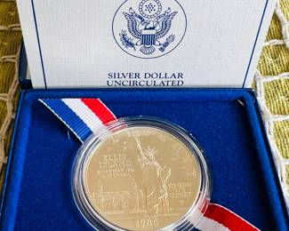 1986 silver dollar 2 of 2 w/ coa