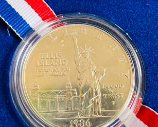 1986 silver dollar 2 of 2 w/ coa