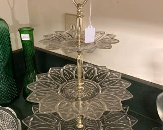3 tier vintage serving tray