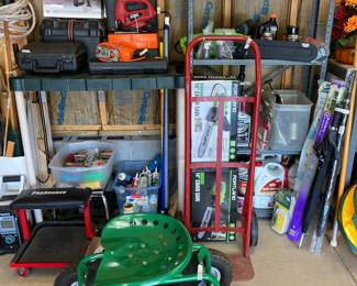 Tools, garden, hedge trimmer, chainsaw & morev