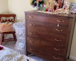 Vintage Dresser, Chair, Sewing Items 