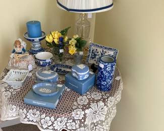 Assorted Smalls , Side table, Lamp 