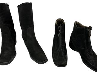 8.5 Womens Boots AquaTalia Black Suede Lined