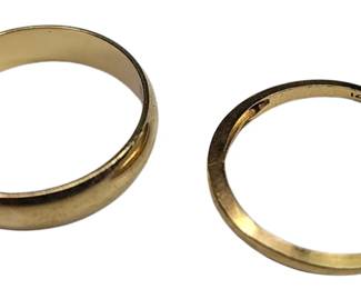 Fine Jewelry 14KT Marked Gold 2 Bands 3.7 Grams