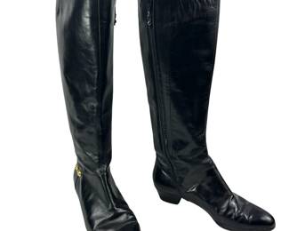 8.5 Womens Leather Boots Salvatore Ferragamo Italy