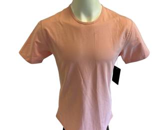 Small New with Tags BYLT Premium Basics Drop Cut Short Sleeve LUX Coral Pink