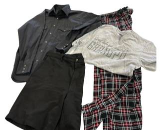 Medium Mens Wrangler Snap Western Shirt 36W Shorts Grandpa T & Lounge Pants