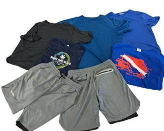 Large Mens Athletic Shirts T Cooling + Bonim Shorts