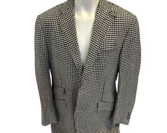 42 R Houndstooth Italian Cashmere Sport Jacket RL POLO