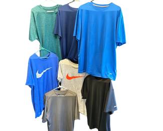 XL Extra Large Mens Sports T-Shirts Cooling ASICS + 2 NIKE Dri-Fit