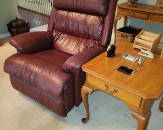 Burgandy Lazy boy recliner  wide