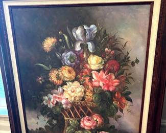 Vintage oil wall art