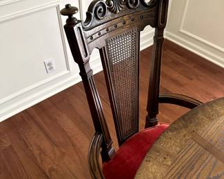 neoclassic antique dinner or side chair with arms