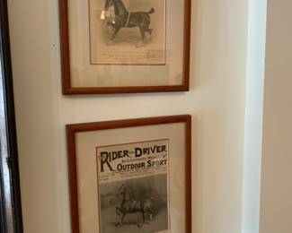 Vintage equestrian prints