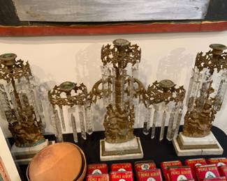 Metal and crystal candlesti