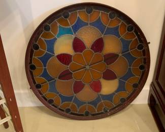 Vintage stain glass window