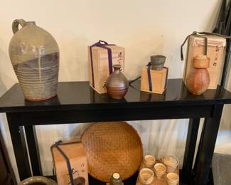 Antique sake pottery sets