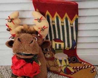 Christmas Moose Stocking