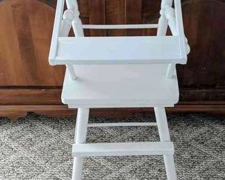 Vintage Doll Highchair By Cass Toys