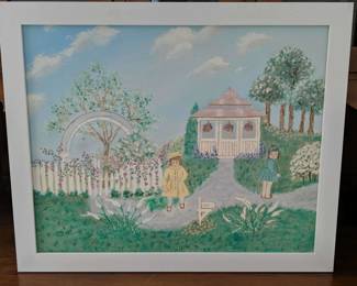 Garden Painting signed by the artist