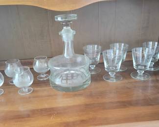 MCM Decanter And Glasses