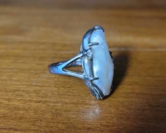 Sterling Cultured Pearl Ring