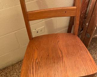 Sturdy oak desk chair