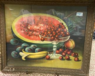 Vintage lithograph fruit