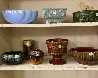 Vintage pottery planters