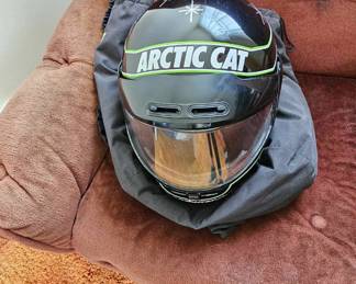 Arctic Cat helmets, snowsuits, sweaters, gloves, hats and patches