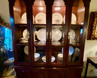 Ethan Allen lighted display cabinet
