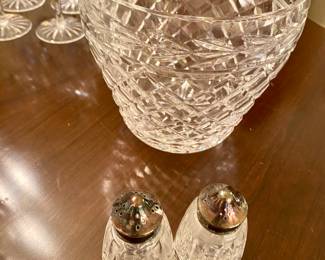 Waterford salt and pepper shakers 