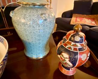 Celadon porcelain jar Maitland Smith