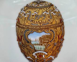 Details of Faberge plates