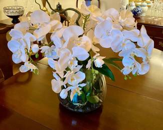 Faux orchid arrangement