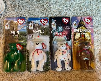 Several sets of McDonald ty beanies