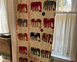 Large elephant linen/table cloth 
