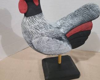 Wooden rooster 16 in tall