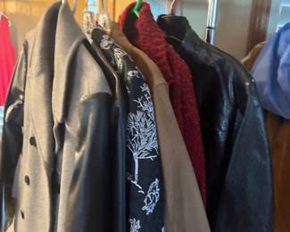 Ann Taylor and more womens coats imitation leather size L